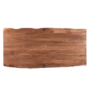 84" Brown Solid Wood Dining Table