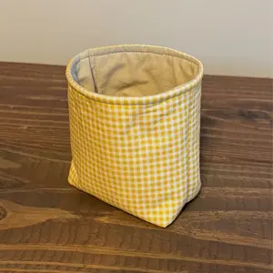 Butter Yellow Gingham Mason Jar Sleeve | Handmade Coozie | 16–24oz Jar Cover | Cottagecore Drink Sleeve
