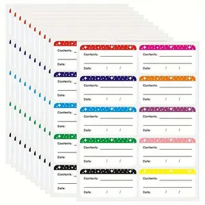 100 Piece Colorful Refrigerator Labels, Writable Food Storage Stickers, Detachable for Kitchen Organization, Fridge Meal Labels, Sticker Decals
