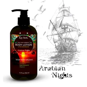 Kay Pedals Arabian Nights Organic Body Lotion Ultra Moisturizing with African Shea Butter & Avocado Oil 12 fl oz 354 ml