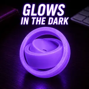 3D Printed Rotating Stress Relief Spinners, 3D Printer-Made Gyro Shape Fidget Items, Rotating Ring for Ages 12+