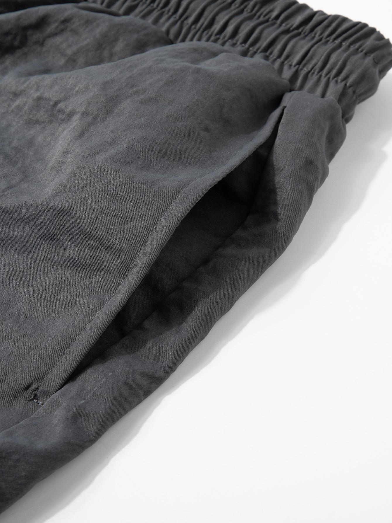 Men’s casual loose cargo pants; practical men’s cargo trousers; versatile two-way wear; straight-leg cargo long pants Menswear Streetwear Pocket Beige Athletic Stylish Dark Gray