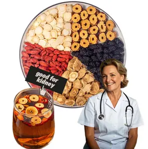 Kidney Tea Formula Ginseng Five Treasure Tea - Herbal Health Beverage with Natural Ingredients, Organic Nutrition & Fruit Flavor Berries chinese