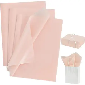 100 Sheets Grey Pink Tissue Paper Bulk, Wrapping Tissue Paper for Gift Bags, 14 x 20 Inch Gift Wrap for Birthday Wedding Graduation DIY Crafts Holiday Flowers