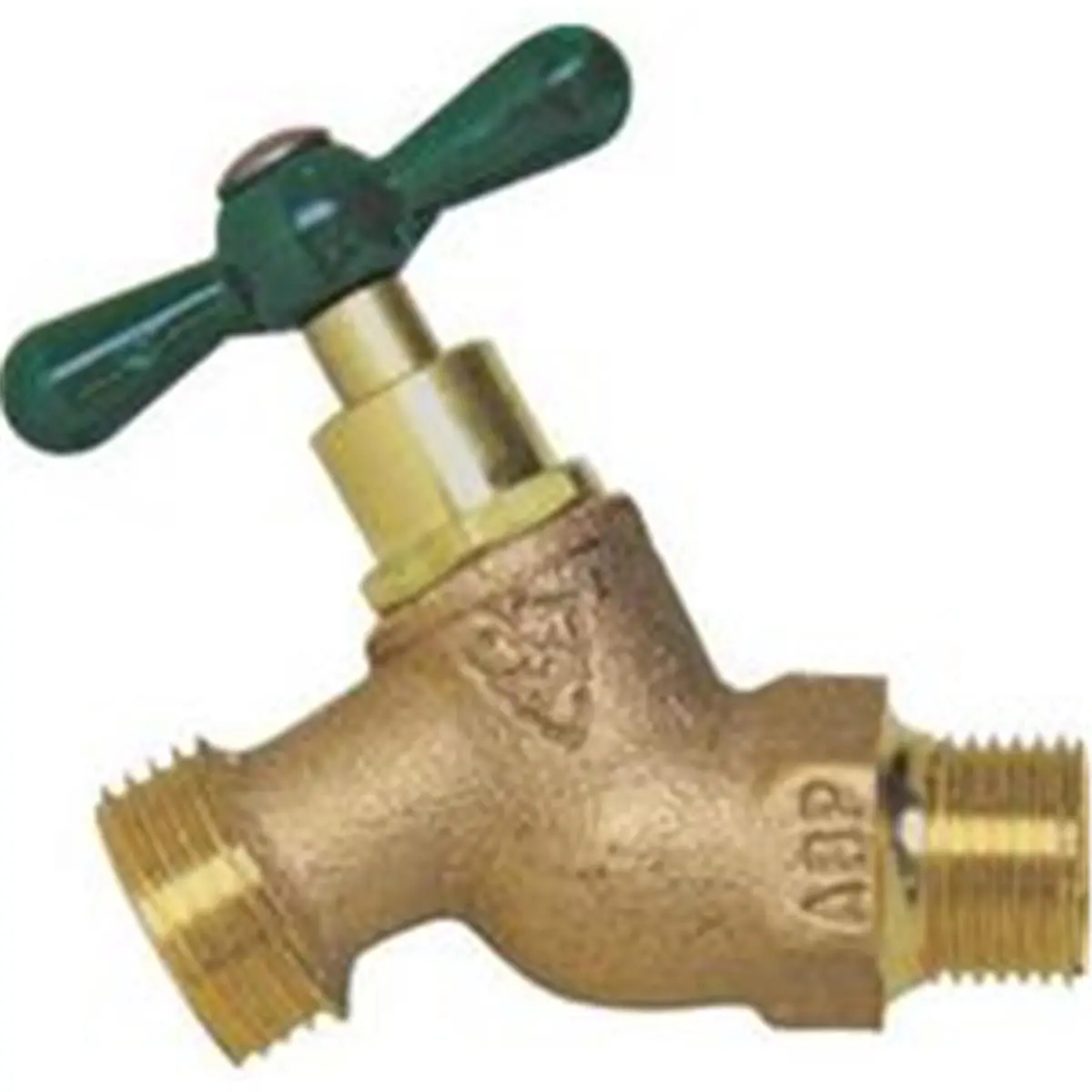 Arrowhead 351LF Brass Hose Bibb, Tee-Shape Coated Handle, 3/4 MIP x 3/4 Connection, for Sports & Outdoor Boating Use, Hose Bib