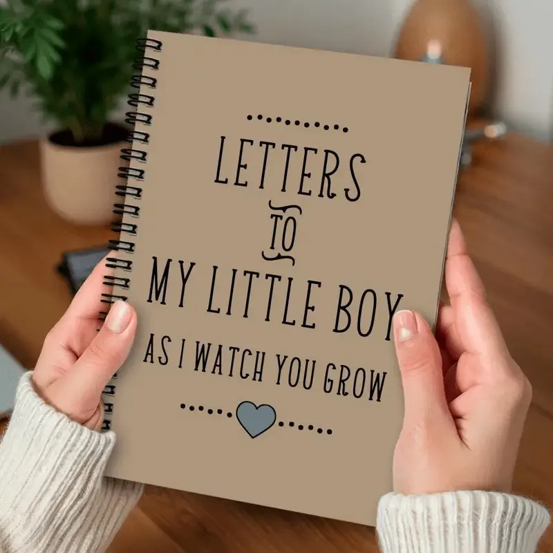 Welcome Baby Spiral Bound Notebook for Boys, New Mom Gift for Journaling and Memory Keeping, Perfect Diaper Shower Gift for Planning, Travel Diary Notebook, Spiral Coil Notebook