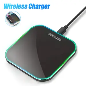 15W LED USB Wireless Charger Fast Charging For iPhone 16 15 14 13 12 11 Pro Max Charger, Compatible With Galaxy S25 S24 23 Ultra Wireless Charging Smartphone Accessories