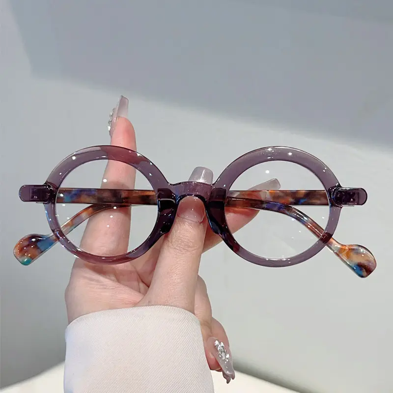 Literary retro small round frame glasses, Korean version, high-end sense, college style