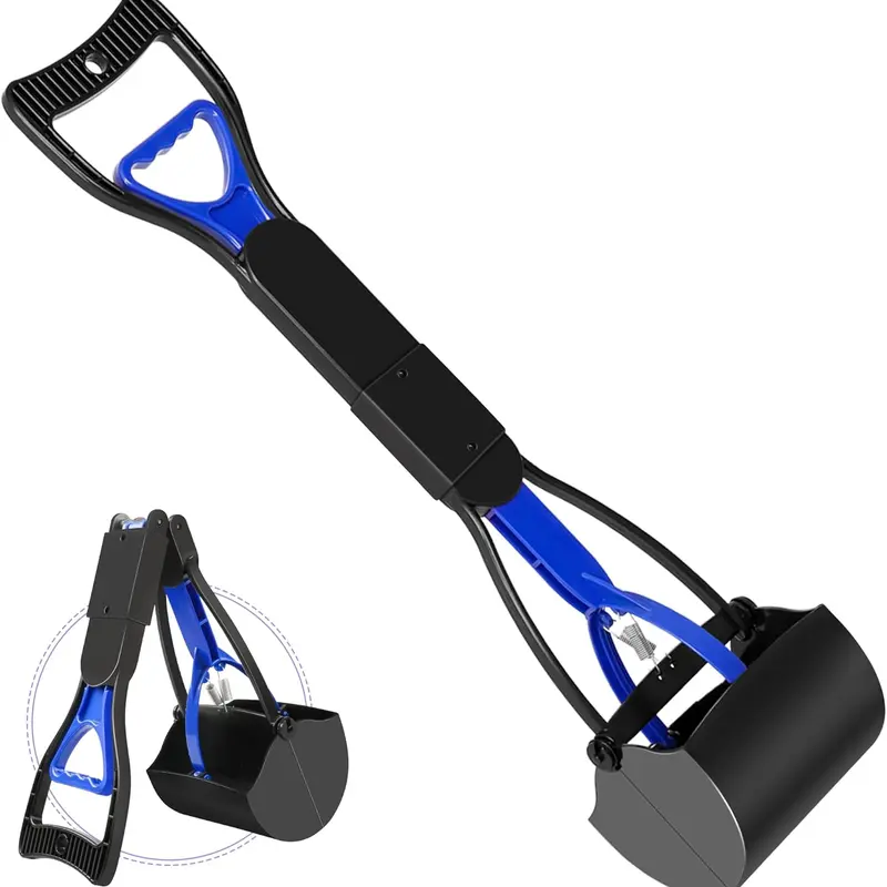 ZPA Pet Pooper Scooper For Small Medium Large XL Pet Long Handle Heavy Duty Foldable Dog Poop Picker Upper