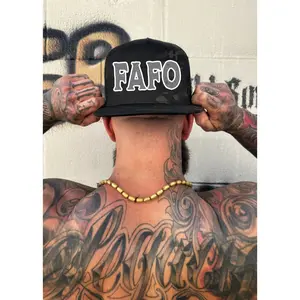 FAFO WHITE & GREY BLACK CAMO HAT