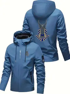 Men's fashion Angus totem hood jacket, spring and summer new trend versatile casual outdoor sports coat