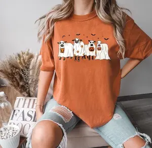 [Sale off up to 50%] Comfort Colors® Halloween Shirt, Fall Shirt, Funny Halloween Cow Shirt, Ghost Cows Shirt, Spooky Season Shirt, Animal Lover Shirt