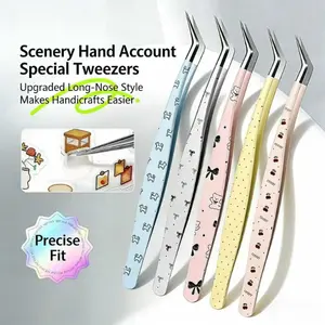 Multi-Functional Stainless Steel Journaling Tweezers for DIY Scrapbooking & Art Crafts Precision Handheld Tool for Detailed Projects