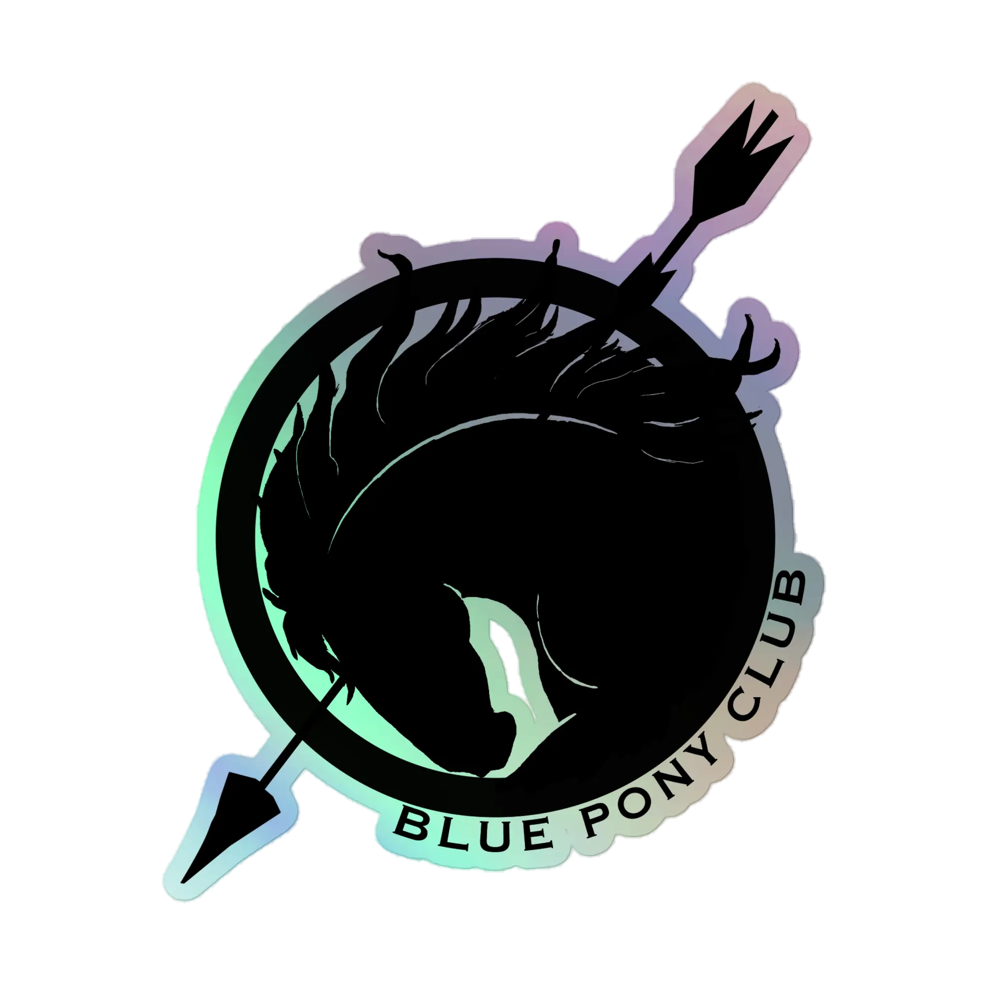 Blue Pony Club Holographic stickers