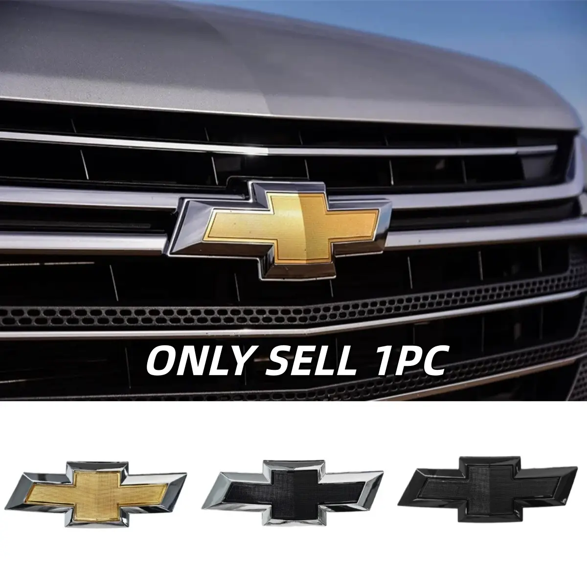 A set of Chevrolet car front hood logos and rear trunk stickers, suitable for Classic Cruze, Malibu XL, Spark, Trax, Captiva, Sail, Aveo, and Cruze Car Decals