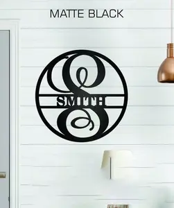 Custom Family Name Metal Monogram Sign, Last Name Sign, Personalized Wedding Gift, Custom Anniversary Gift, New Home Gift