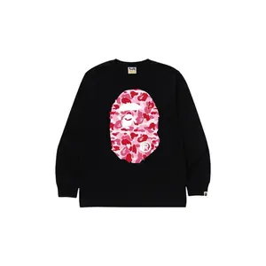 BAPE ABC Camo Big Ape Head L/S Tee Black/Pink (men) by StockX
