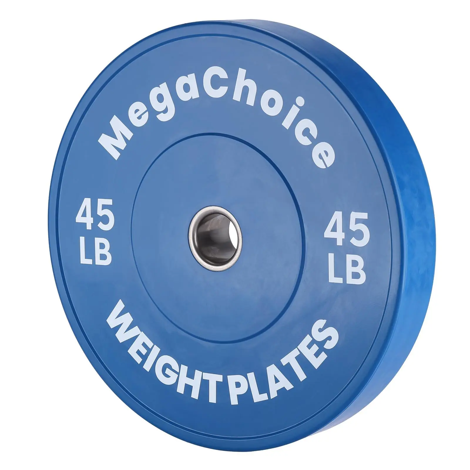 Garvee 50mm Solid Rubber Pellet Barbell Weights - Shock-Absorbing Flexible Home Gym Weight Set for Strength Training (Variant: Blue, 45LB)