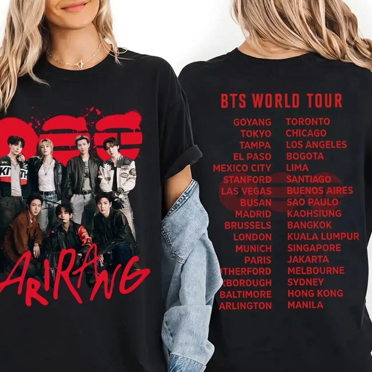 Arirang Tracklist The Kings Are Back Graphic Tee, Bangtan 2026 Album Songs Concert Shirt, Merch Gift for Fan, Bangtan Boys Group Shirt YCS