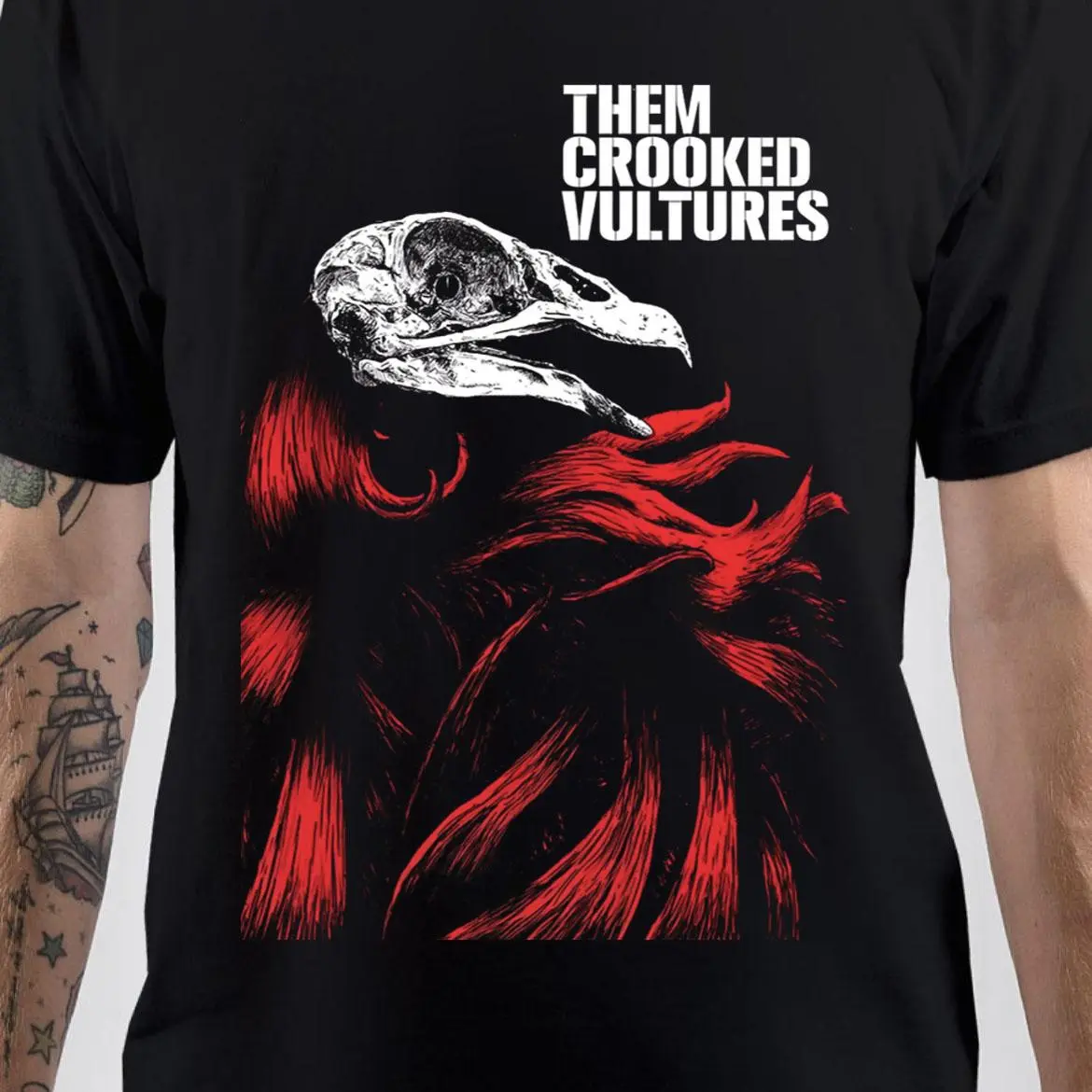 Them Crooked Vultures T-Shirt Vintage Alternative Rock Graphic Tee