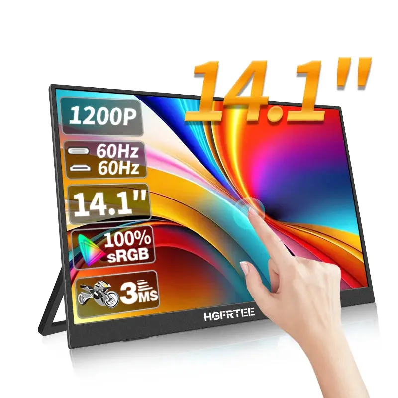 HGFRTEE 14 Inch Portable Monitor Touch/no Touch optional 100%sRGB