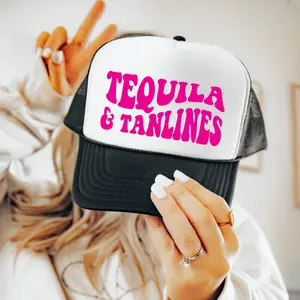 Tequila & Tan lines, trucker hats for women, Womens trucker hat, snap back hats, summer hat