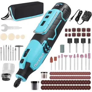 Cordless Rotary Tool Kit, 12V Rotary Tool with 2.0Ah Rechargeable , 5000-35000RPM 7 Variable Speed, 118 count Accessories for Sanding, Polishing, Carving, , Drilling and DIY Crafts