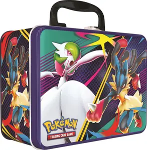 Pokémon TCG: 2025 Fall Collector's Chest - Tin Case with 6 Booster Packs, 3 Foil Cards, and Mega Lucario Coin for Trading Card Game Enthusiasts