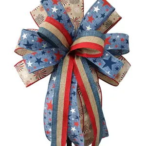 Bow, patriotic Bow, wreath bow decor