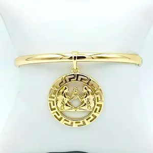 Rodriguezjewelry # 2196 Bangle (open Size - 6 ) Zodiac Pendant
