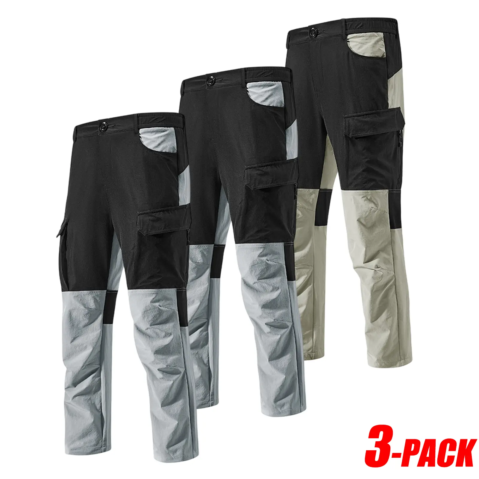 3-PCS-Gray+Gray+Khaki