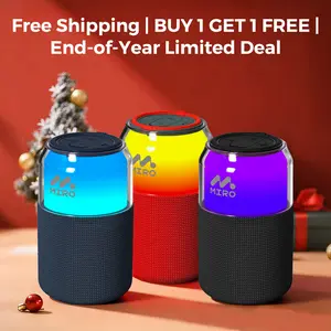 【BUY 1 GET 1 FREE】Miro P1 360° Stereo Soda Can Speaker – Smart LED, TWS, 10Hr Playtime