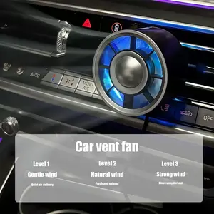 Portable Cooling Clip Fan for Car Vent,  USB Powered - Powerful 3 Speed, Quiet Brushless Motor,Multi-angle rotation without lag, Air Circulation for Vehicle, Van, Truck, SUV, RV