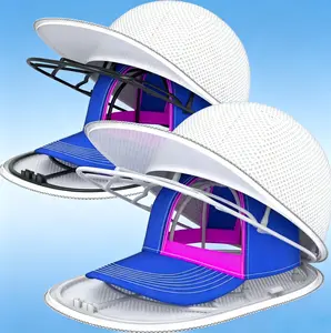 PP Hat Washer Cage with Adjustable Shaper, 1 Pack White – Laundry Accessory for Adult Caps, Washer/Dishwasher Protector, Home Supplies (Free Gift: White Zipper Mesh Bag)