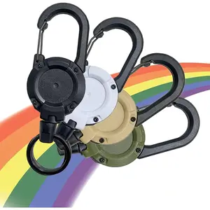 Retractable  4 Pack,Retractable Heavy Duty,23.6" Stainless Steel Wire Rope, 360? Rotation ID Badge Holder , for Fly Fishing,Cycling,Hiking,Fitness