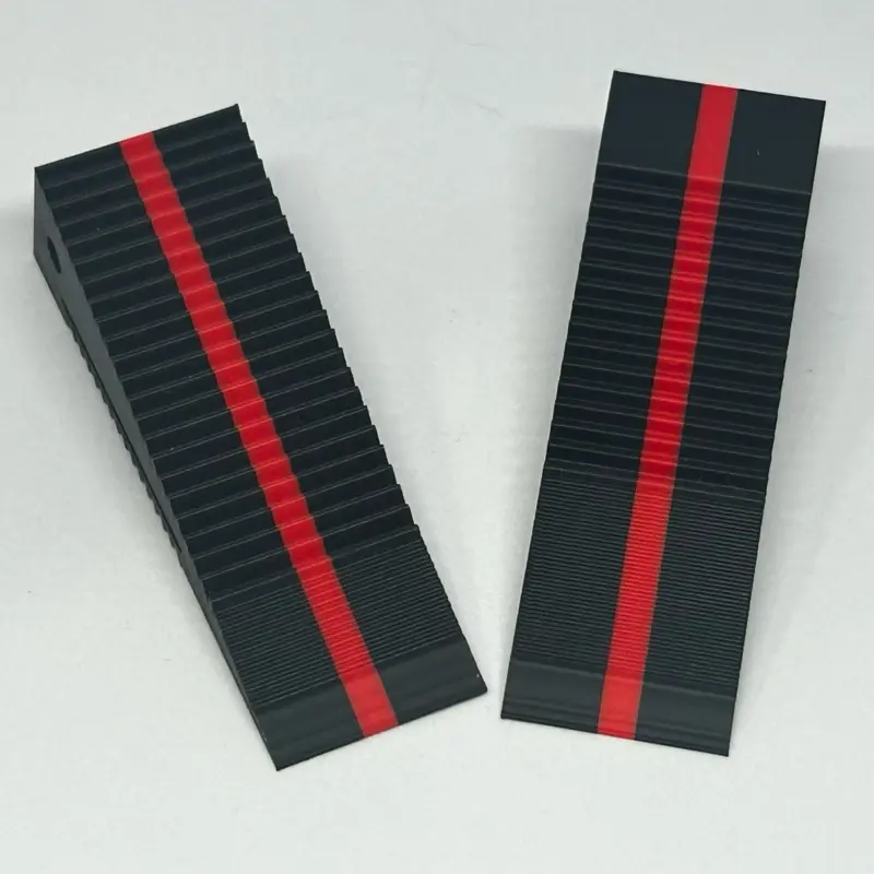 Thin Red Line Wedges Set of Two - Plastic Doorstops, Gap Setters & Household Tools for Small Items, Ideal for Firefighters and Turnout Gear Sprinkler Shut Offs, Venting