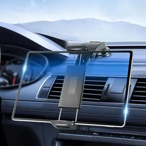 Car Dashboard Tablet Mount Holder, 360° Rotatable Suction Cup with Large Clamp Dash Phone Stand for iPad Pro 12.9/9.7/11/10.5/Air/Mini 6 5 4 3, Samsung Galaxy Tab, iPhone 15/14, 4.7"-12.9" Tab & Phone