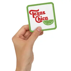 Texas Chica Embroidered Iron-On Patches, Lone Star State Jacket Patch, Trucker Hat Patches