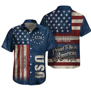 Vintage Old USA Birthday  250th Anniversary Hawaiian Shirt, America 250 Button Shirt, Patriotic Eagle, Statue Of Liberty, 250 Years Of Freedom and Faith Gift VQH