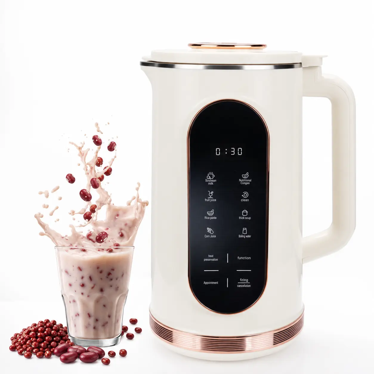 8-in-1 Automatic Nut Milk Maker & Coffee Machine, 48oz 1.5L Plant-Based Beverage Maker with One-Click Control and No-Straining Preparation