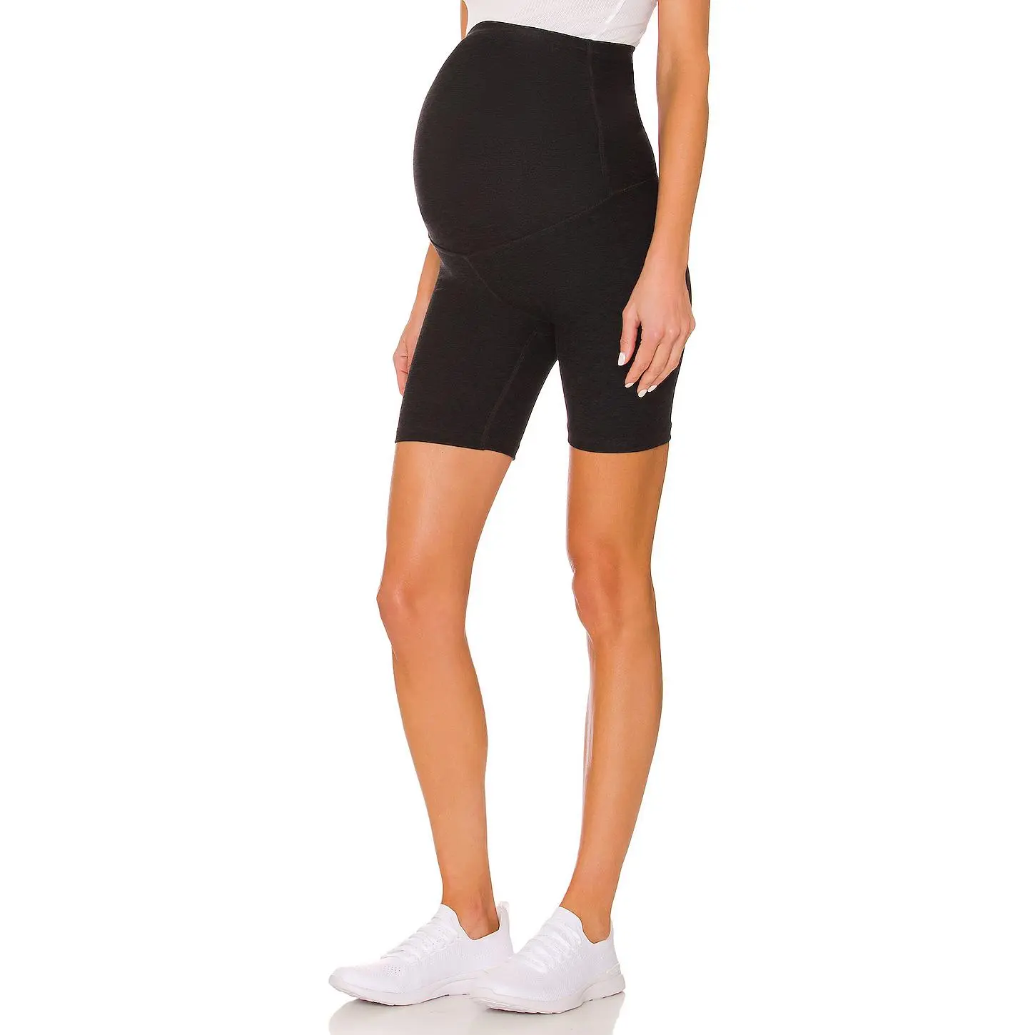 Beyond Yoga Spacedye Cruiser Maternity Biker Short in Darkest Night