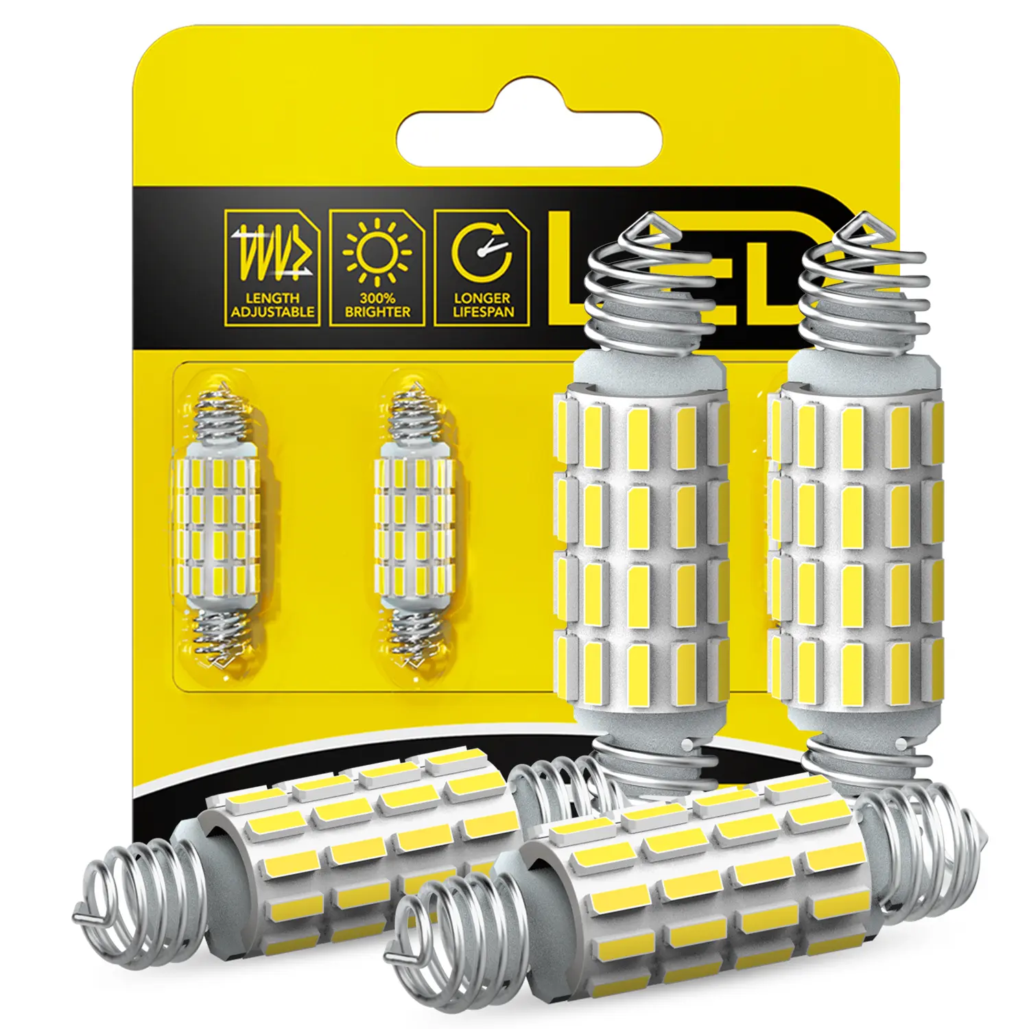 AUXITO 578 LED Bulbs 211-2 212-2 Festoon Bulb 39mm 41mm 42mm LED Lights Bulb 6500K White Extremely Bright 4014 SMD for Car Truck LED Interior Dome Map Door Courtesy Lights License Plate Bulbs