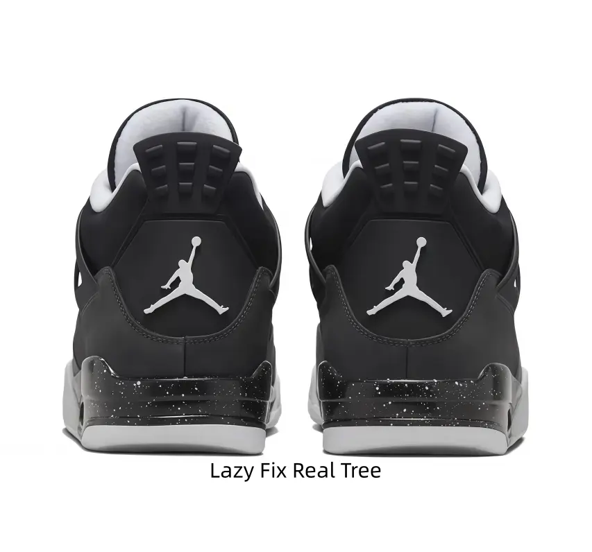 Black & Gray Mid-Top Sneakers with White Accents & Speckled Midsole