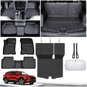Floor Mats for  Escape 2020-2023 2024 2025 2026 (Not for Hybrid),  Weather Protection Custom Floor Mats Trunk Cargo and  Windshield Cover Set for  Accessories, Floor Liners Set