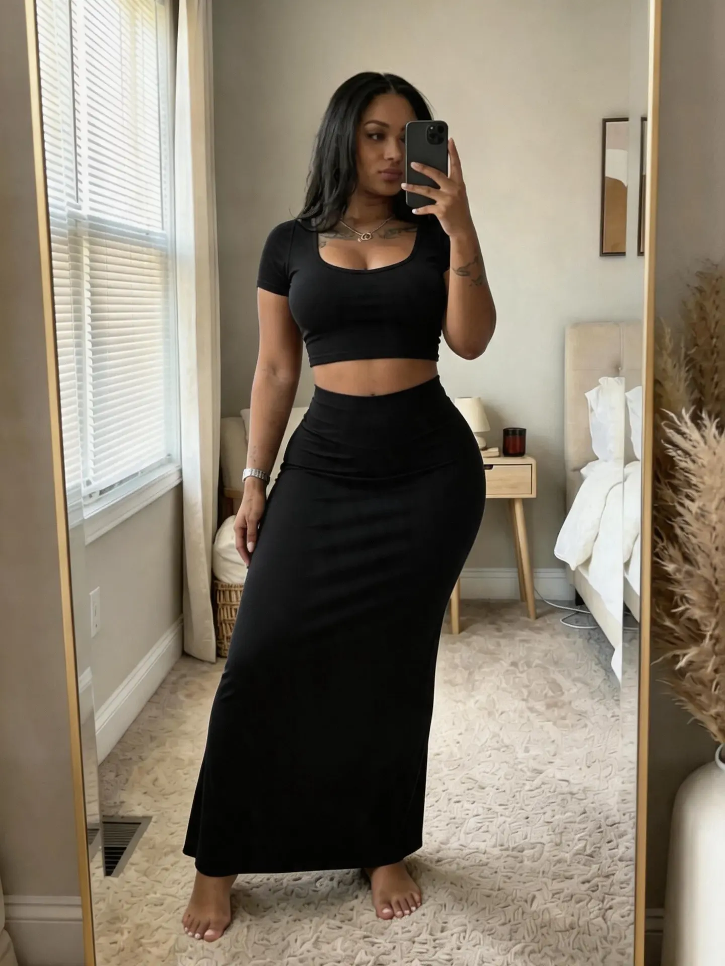 Women's 2026 Spring Casual Fitted 2-Piece Set - Short Sleeve Crop Top, High Waist Stretchy Lounge Pants