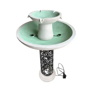 Temp-tations Outdoors Woodland or Mosaic 2-Tier Lit Fountain