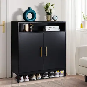 LED Shoe Cabinet with Large Capacity, for Entryway or Bedroom Storage, 6 Adjustable Shelves & Moisture-Proof High Foot & Auto-Sensor Light