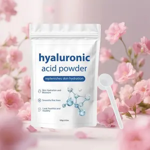 Hyaluronic Acid Powder, Moisturizing Facial Moisturizer Skin Care Powder, Diy Facial Serum Powder, Water Soluble Hydrating Ingredient for Skin Moisture, Makeup, Beauty Products