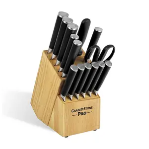 GraniteStone Pro Nutriblade 14-Piece Knife Set with Block