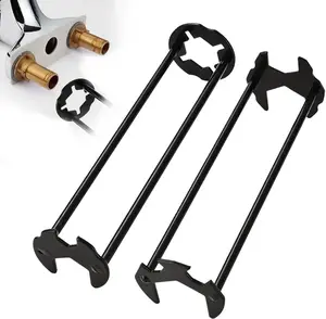 2 Pcs Multifunctional Sink Wrench, Sink Wrench Faucet Tool Plumbing Tool, Under BasinSink FaucetWrench Tight Spaces for Kitchen and Bathroom